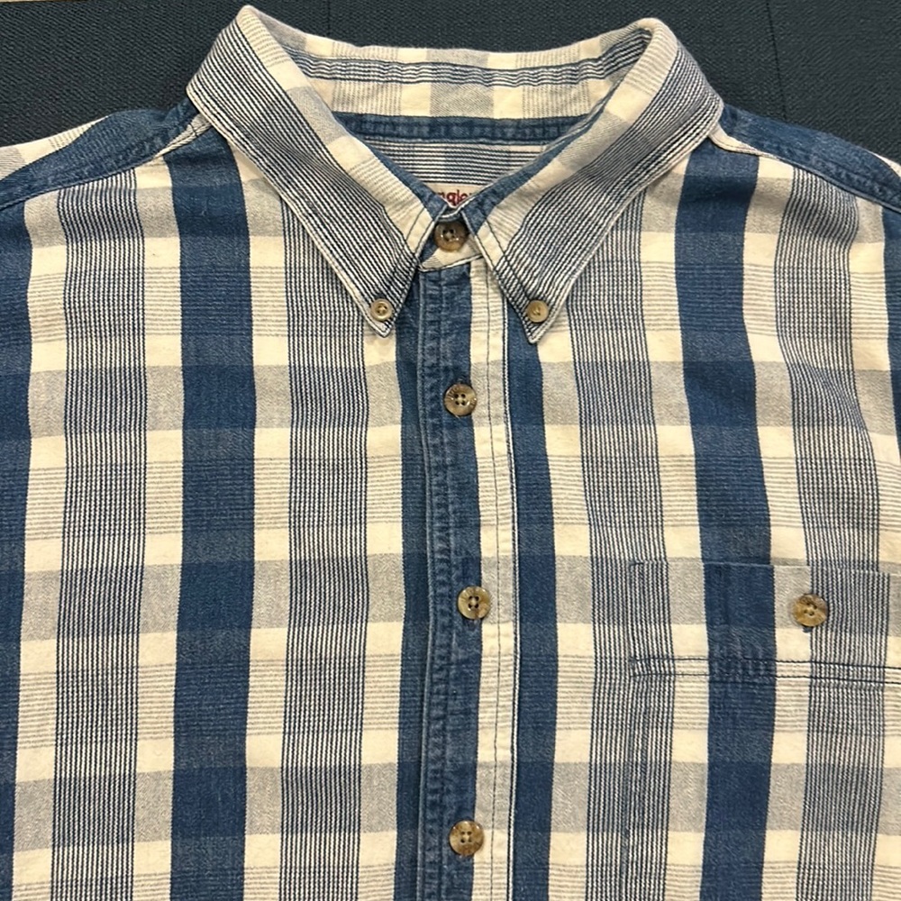 Vintage Wrangler Rugged Wear denim plaid shirt/shacket